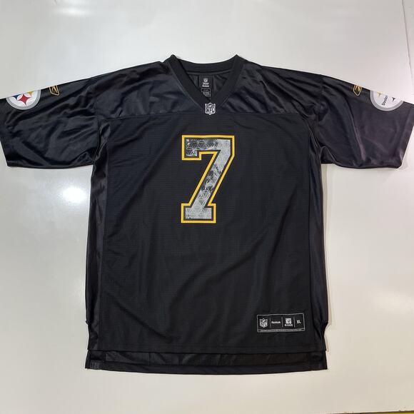Pittsburgh Steelers Ben Roethlisberger 7 Special Issue Reebok Black Jersey XL - Picture 1 of 7